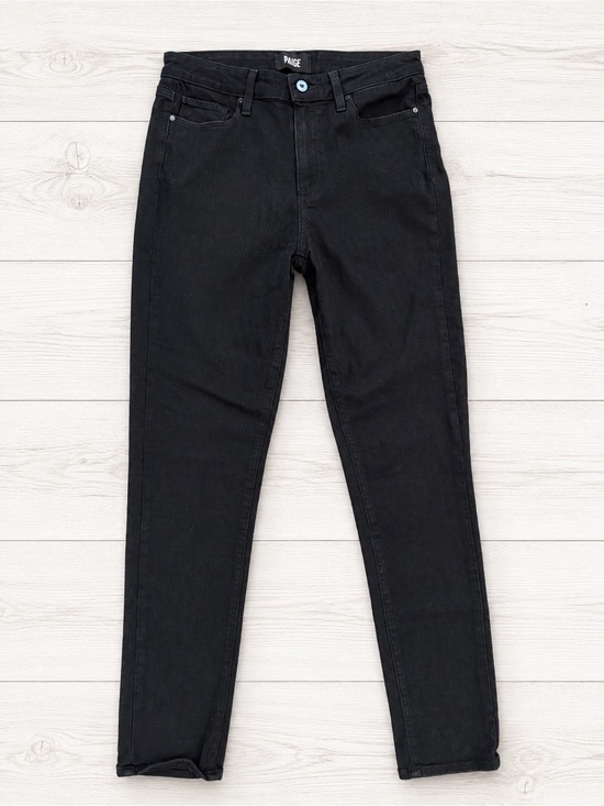 PAIGE Denim - PAIGE Hoxton High Rise Skinny Jeans Women’s 28 Black Stretch Made USA